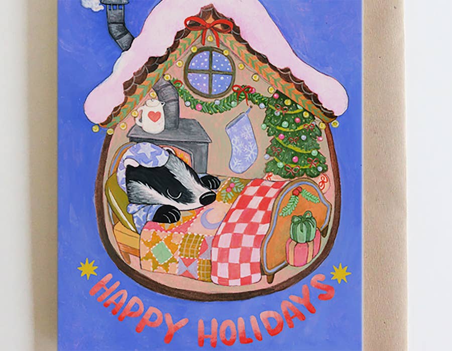 Marika Paz Illustration - Wholesale Kerstkaartje - Fijne Feestdagen II Kaart1