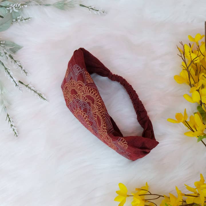 Karma Nepal Crafts - Wholesale Fashion Headband - Women's - Unisex Cotton Boho Stretchy Head Wraps