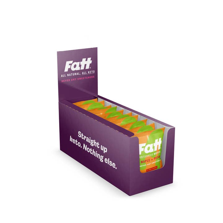Fatt Maple + Pecan Keto Muffin (10 x 40g) for wholesale by Fatt