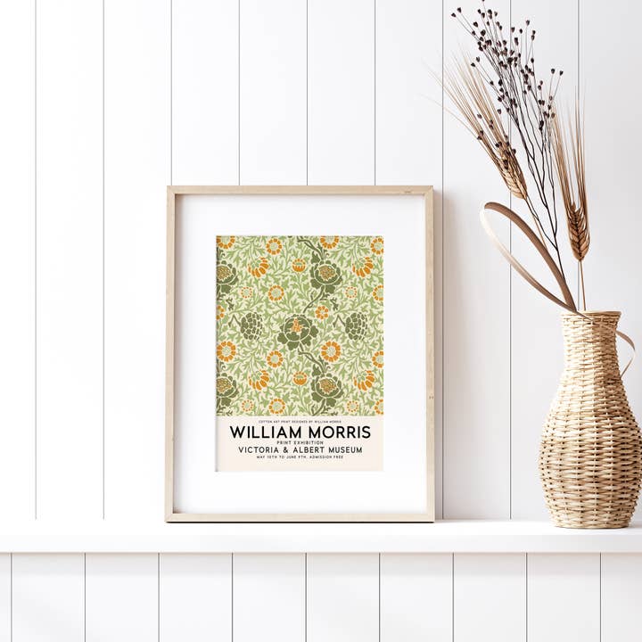 Sugar & Canvas - Wholesale Art Print - William Morris Grafton Pattern Vintage Poster Art Print W21
