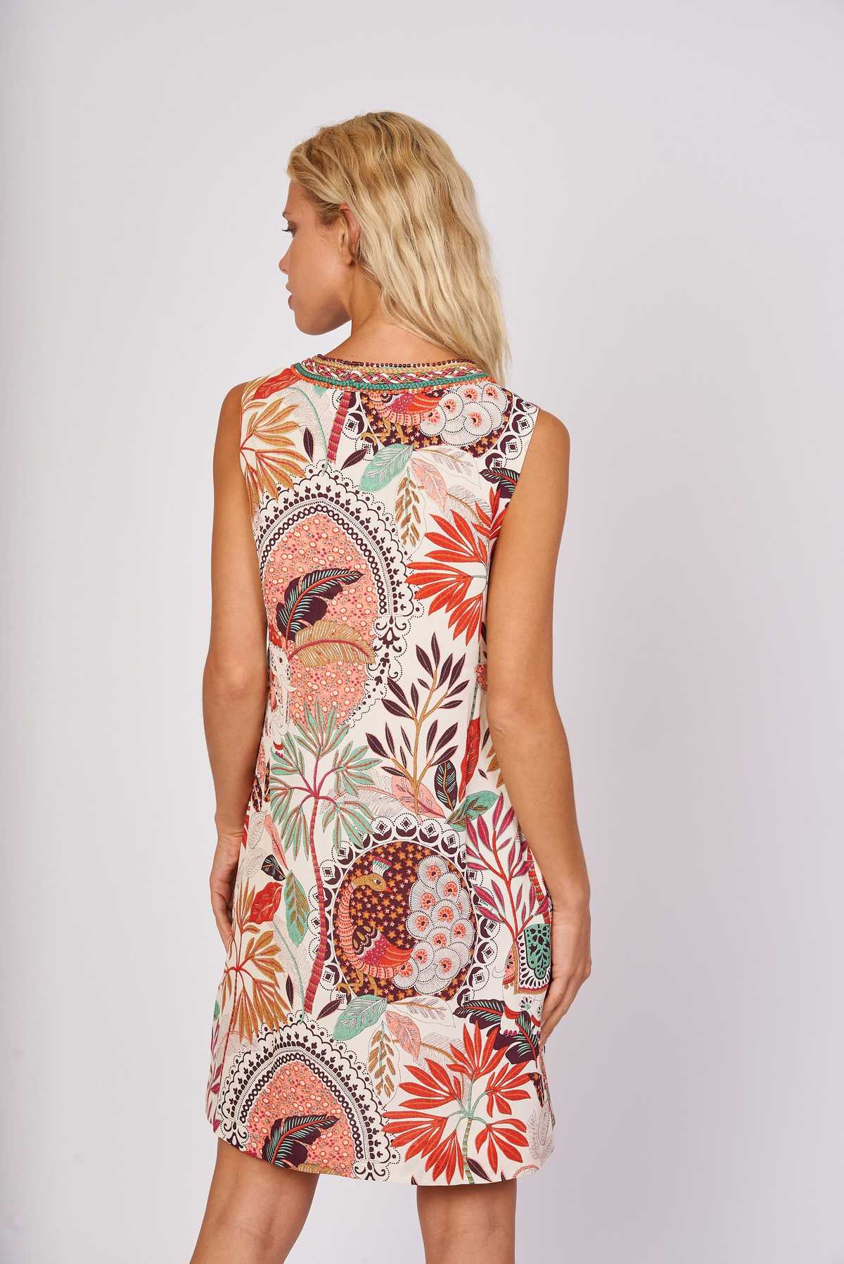 DERHY - Wholesale Dress - Women's - CACHUCHA printed cotton embroidery short dress2