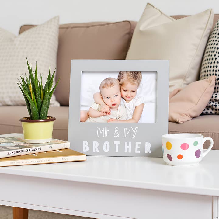Pearhead - Wholesale Picture Frame - Kids & Baby - Me and My Brother Sentiment Picture Frame, Gray6