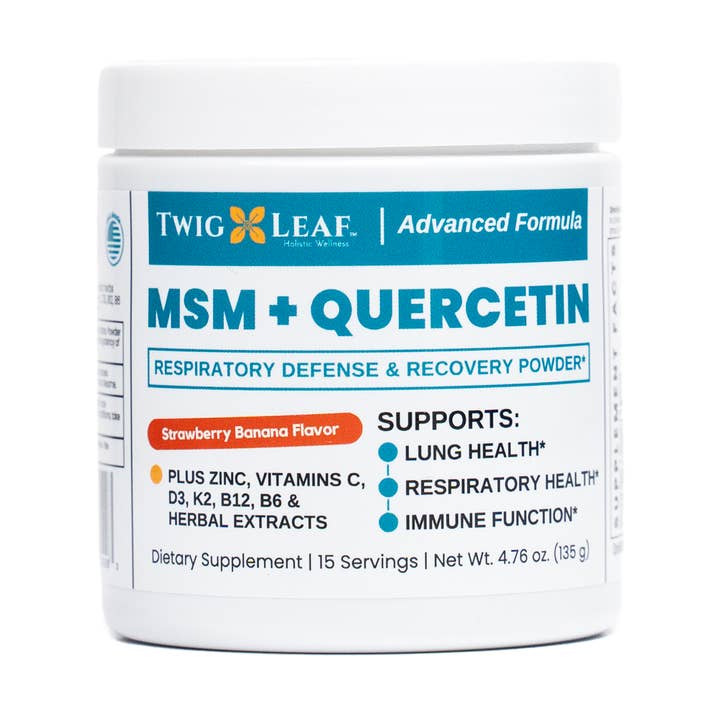 MSM+ QUERCETIN | Pó de Defesa & Recuperação Respiratória por atacado de Twig & Leaf, LLC.