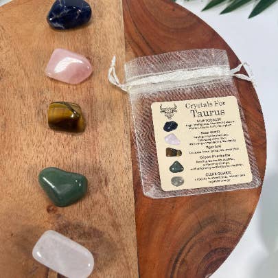 CaNatureLover - Wholesale Spiritual stone/crystal - TAURUS Crystal Set,5x Crystals Set ZODIAC HOROSCOPE7