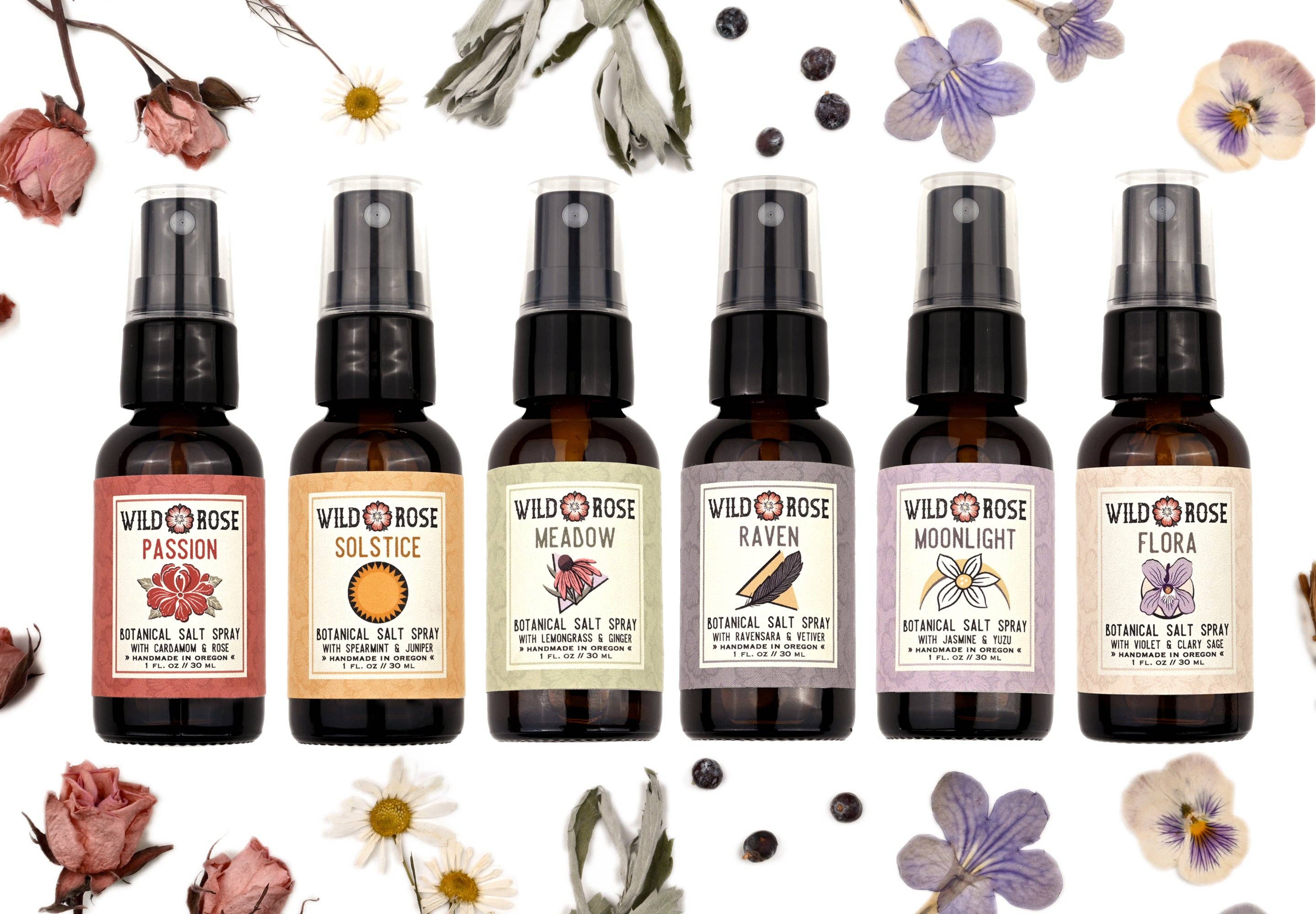 Wild Rose Herbs - Wholesale Hair Spray - Flora - Botanical Salt Spray 1oz // 30ml 8