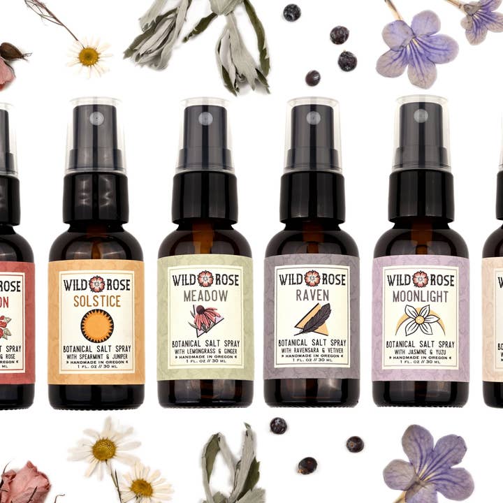 Wild Rose Herbs - Wholesale Hair Spray - Flora - Botanical Salt Spray 1oz // 30ml 8