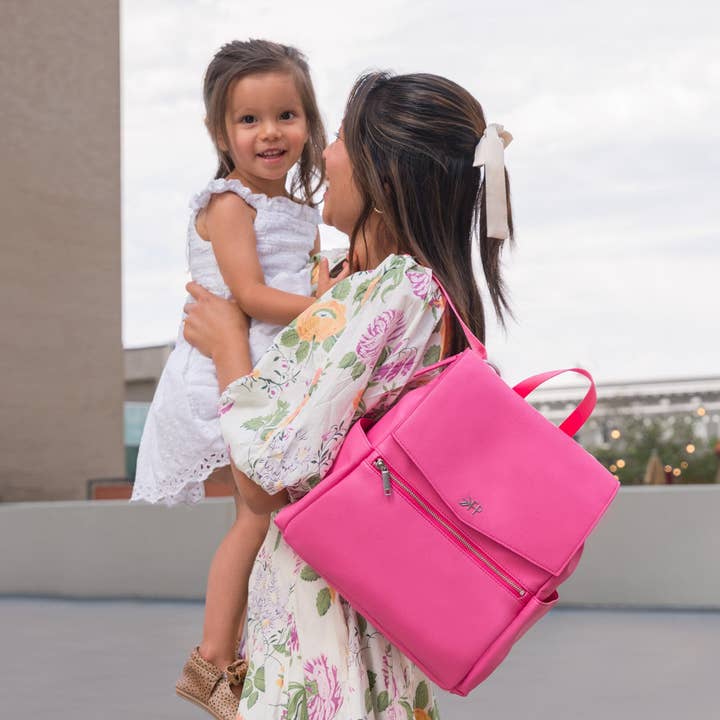 Freshly Picked - Wholesale Diaper Bag - Baby - Hot Pink Mini Classic Diaper Bag II1