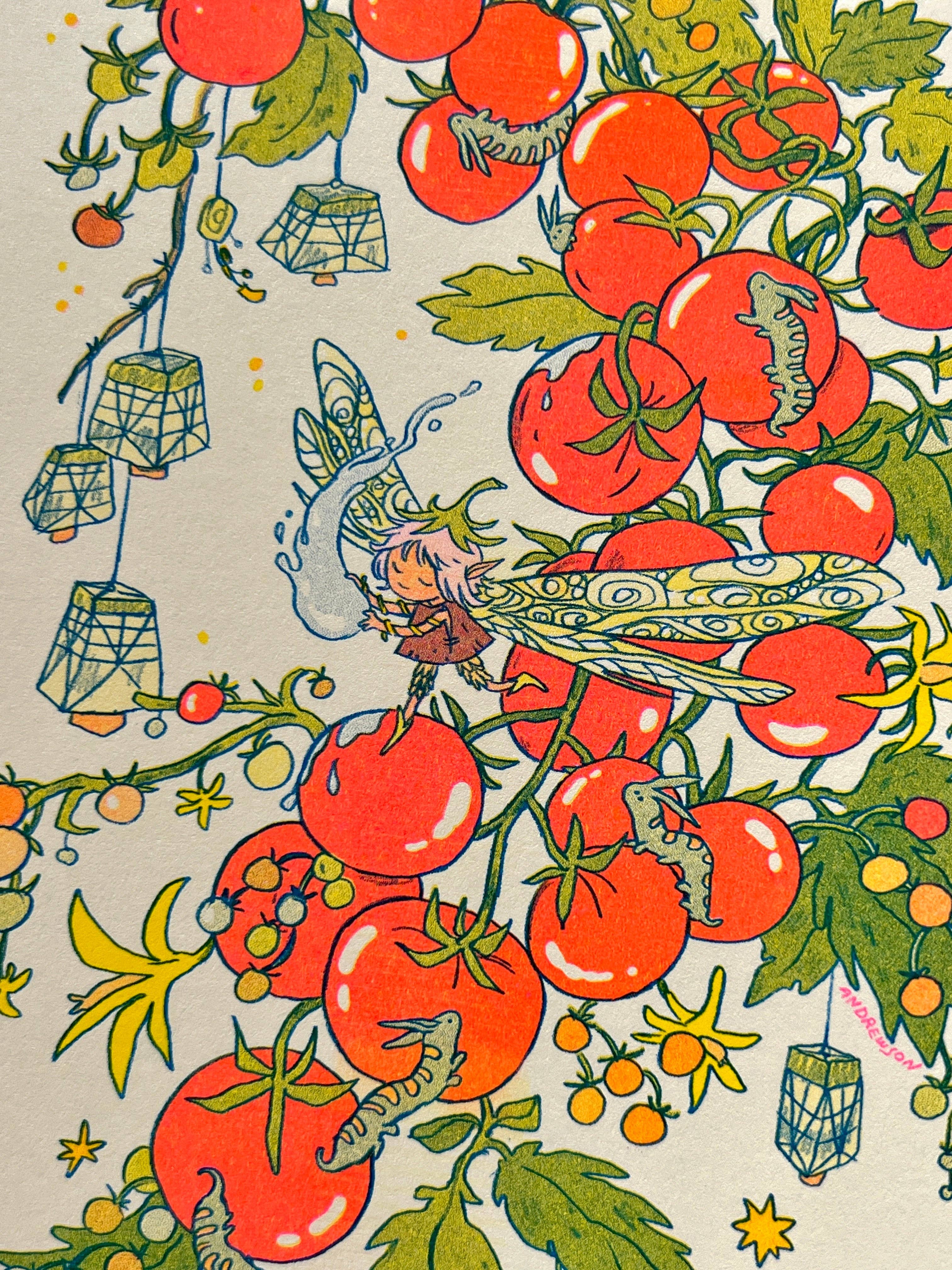 Natalie Andrewson - Vendita all'ingrosso Stampa artistica - Stampa Sunflower Fairy Riso1