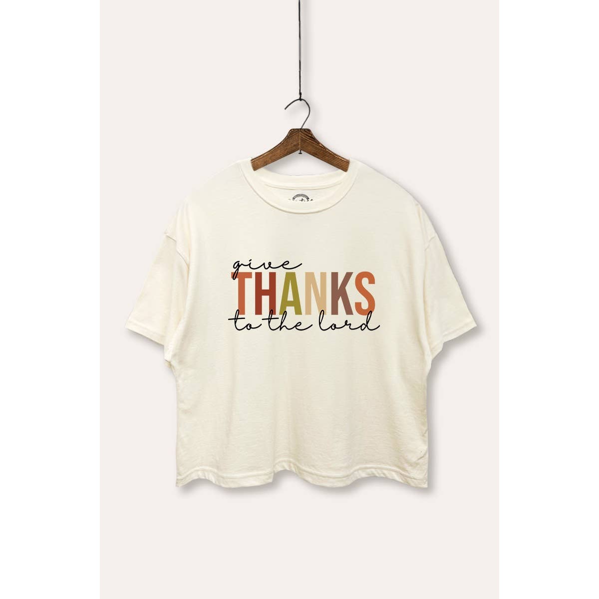VINTAGE POINT USA - Wholesale T-Shirt (Graphic) - Women's - GIVE THANKS TO THE LORD - BOXY CROP TOP2