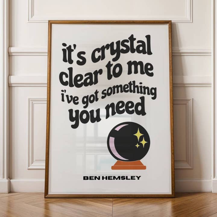 Crystal Clear Crystal Ball Print ❤️🔥 Inspired by Ben Hemsley for wholesale by Perko Prints LTD