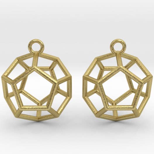 Orecchini Dodecaedro (Metallo) per la vendita all'ingrosso da parte di Hanusa Design