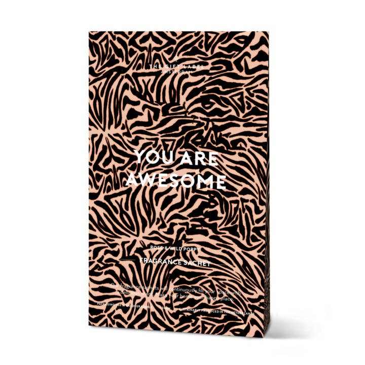 Scented Satchet - You Are Awesome - Rose & Wild Poppy for wholesale by The Gift Label