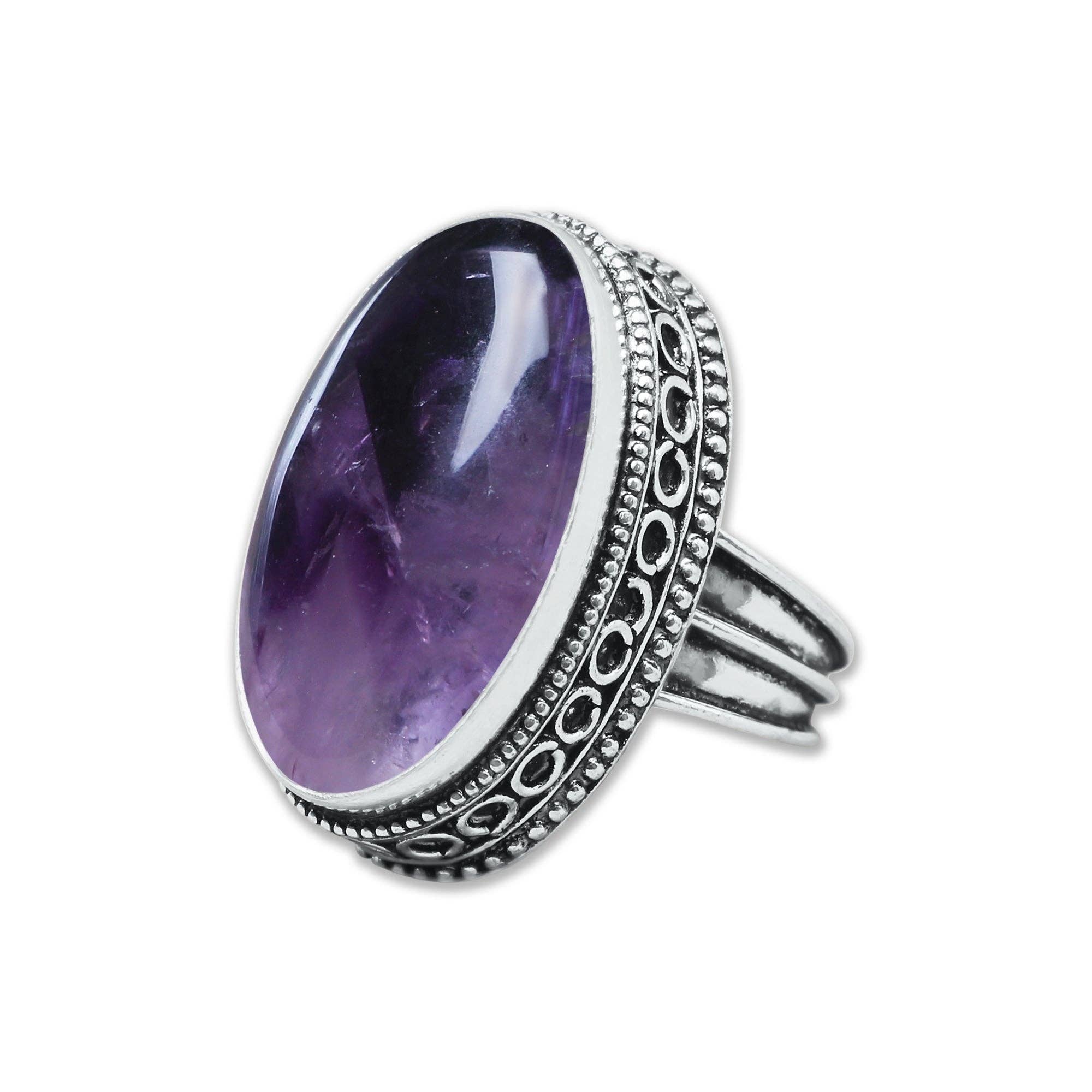 Handmade Jewels – wholesale Cocktail/statement ring – Artisanal Silver-Plated Statement Rings – Assorted Gemstones with Designer Bands (US Sizes 6–10, Non-Adjustable)16