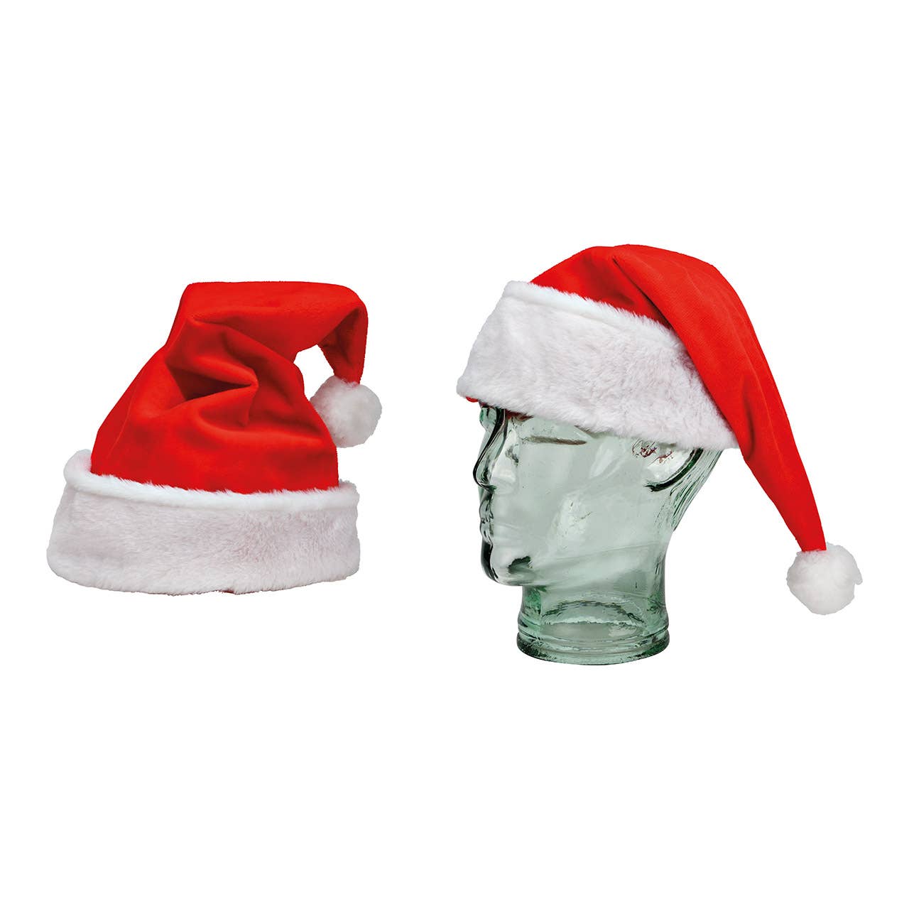 Wurm - Wholesale Christmas Decoration - Premium Christmas Hat made of textile, red, white (W/H/D) 30x42x3cm0