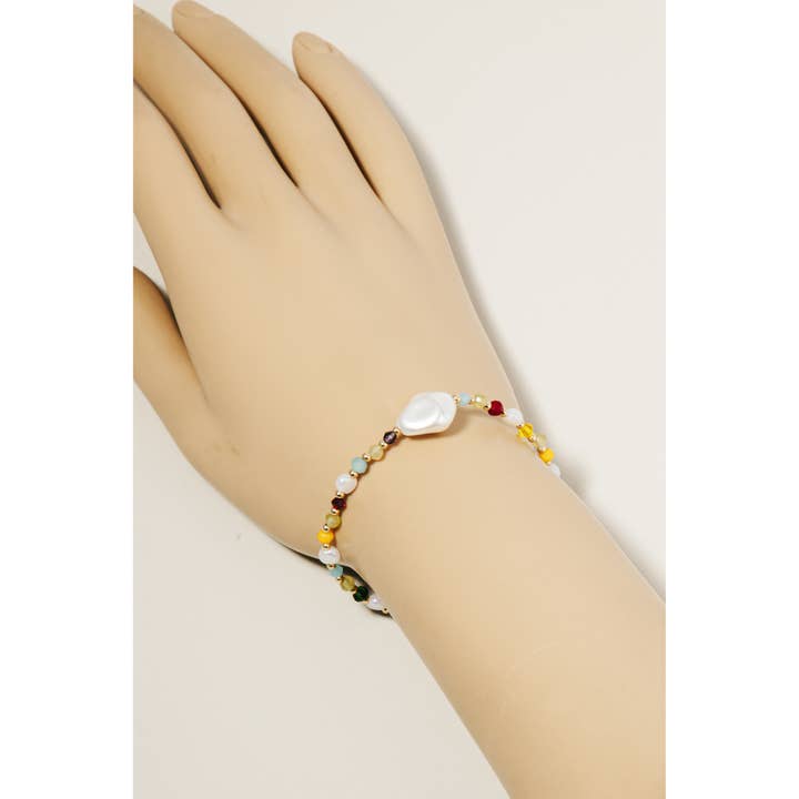 Anarchy Street - Wholesale Beaded Bracelet - Pearl Charm Beaded Bracelet
