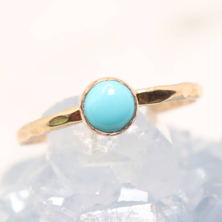 Turkis sten Boho stabling Ring for engroshandel hos Esme