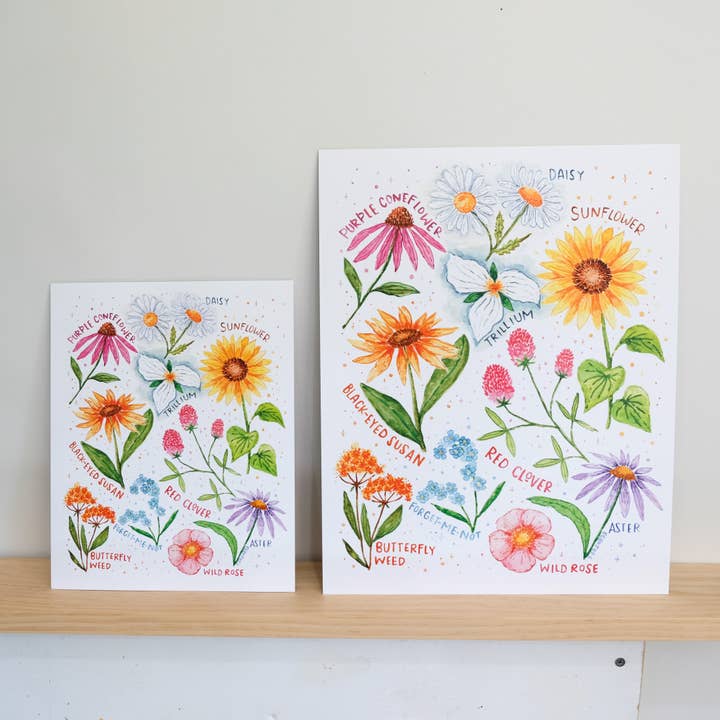 Echo Foxx - Wholesale Art Print - Michigan Wildflowers Watercolor Art Print1