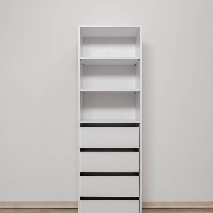 CODU – Engroshandel Skab – Genève Indbygget Garderobe - 4 Skuffer 3 Hyldemodul - Klassisk