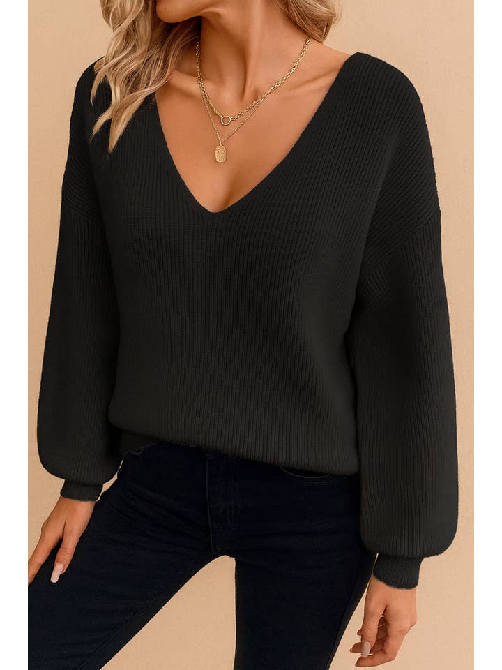 Tracie's - Vente Pull en maille – femme - Pull à dos courbé
7