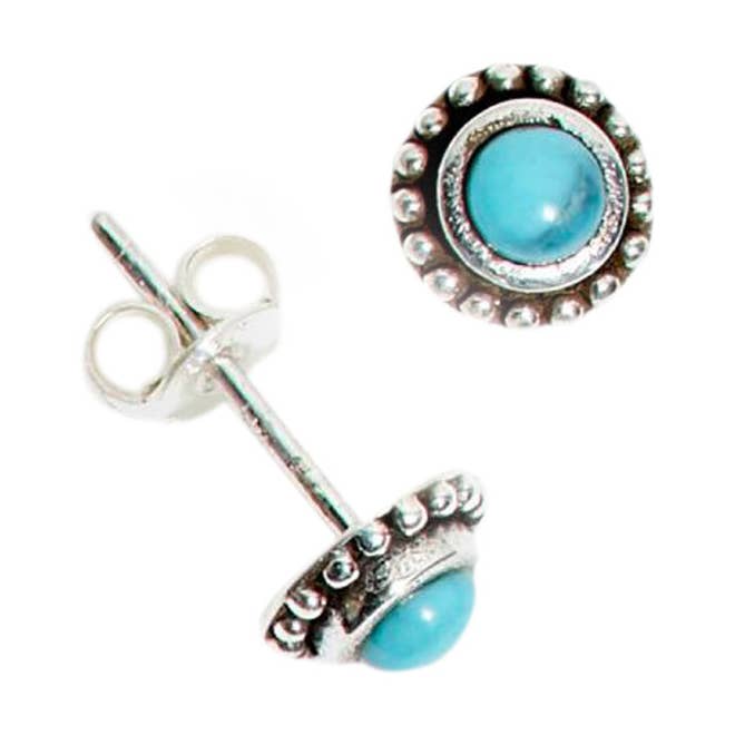 Pendientes de plata de ley y turquesa para venta al por mayor de LA GRANDE VITRINE