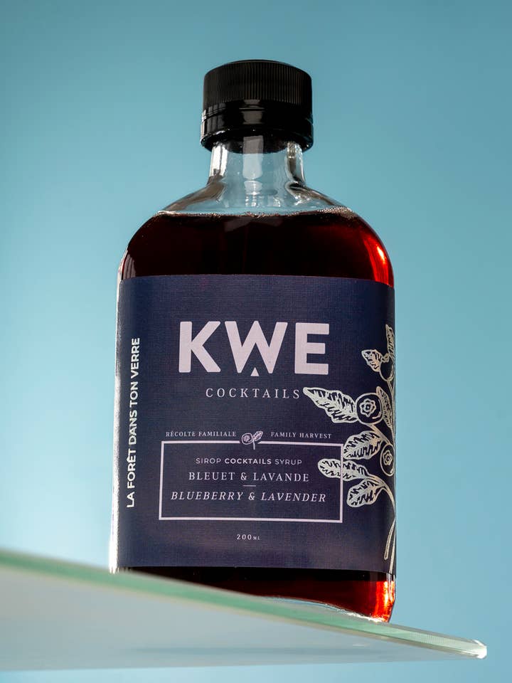 Blueberry & Lavender Syrup for wholesale by Kwe cocktails