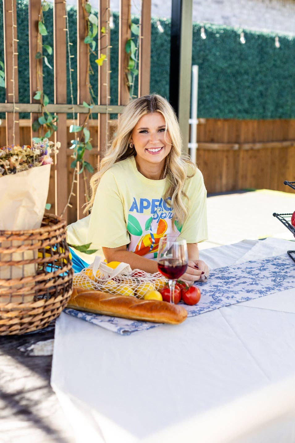 Aperol Spritz On Yellow Relaxed Fit Tee for wholesale on Faire4