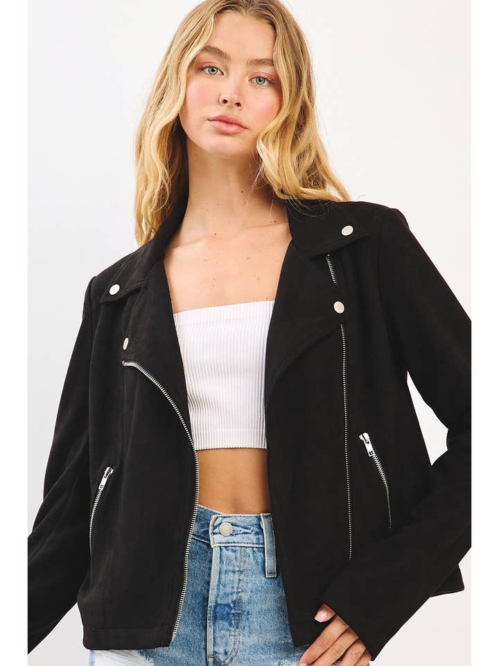 SUEDE MOTO BIKER JACKET for wholesale by mittoshop
