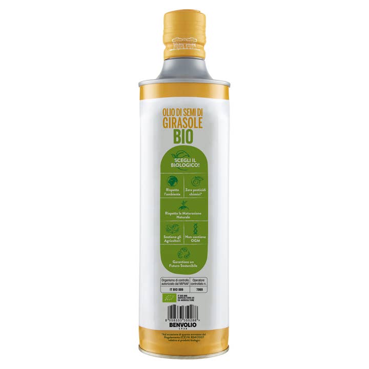 BENVOLIO 1938 SRL – Großhandel Olivenöl – BIO-Sonnenblumenöl 750ml - Benvolio 1938