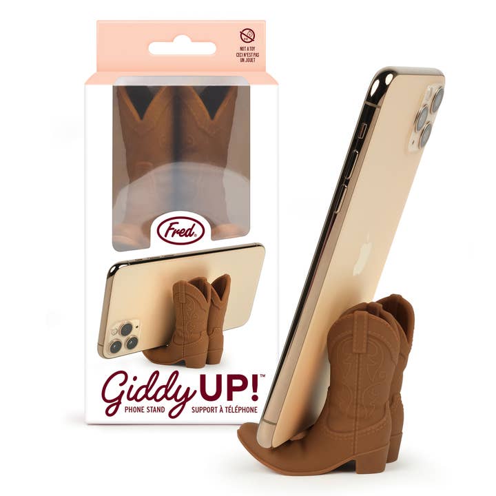 Fred & Friends - Wholesale Phone/Tablet Stand - Giddy Up - Cowboy Boot Phone Stand