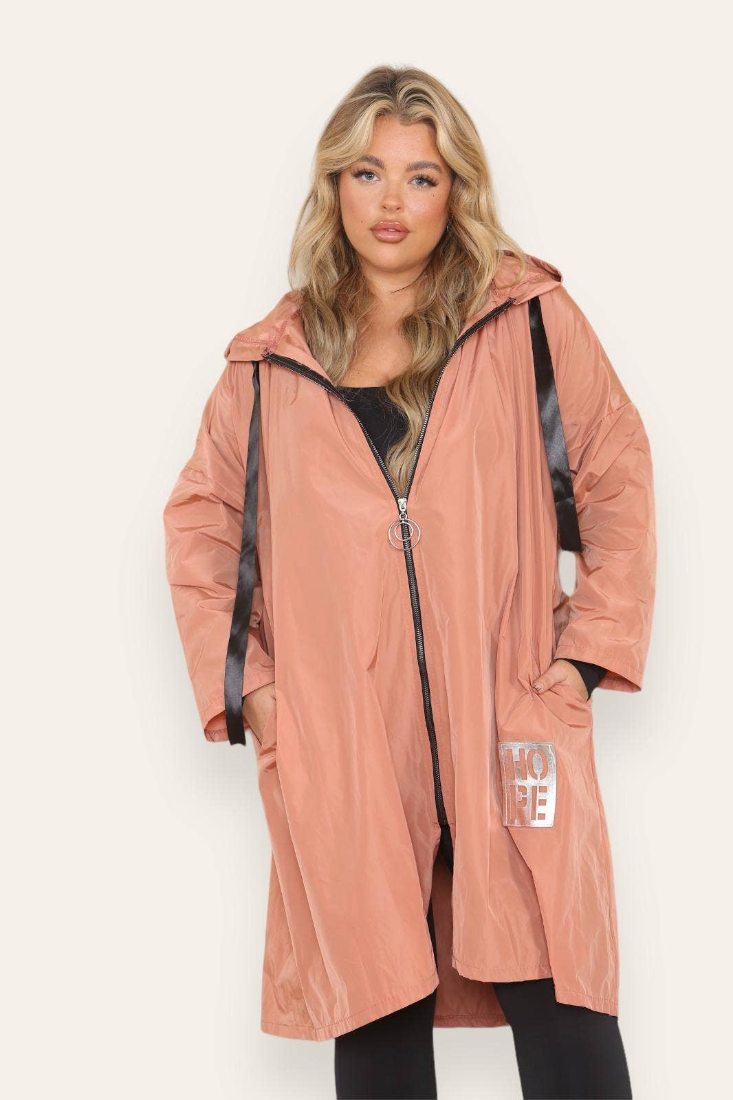 Miss Bold - Wholesale Raincoat - Women's - Oversized Hooded Rain Mac42