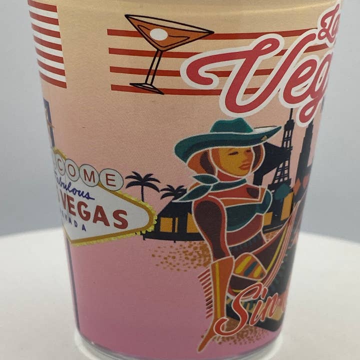 7 Star - Wholesale Shot Glass - "LAS VEGAS" Nevada Shot Glass 2 oz2