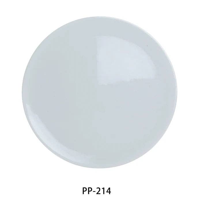 EcoQuality - Wholesale Dinner Plate - 14" Pizza Plate Flat Porcelain White0
