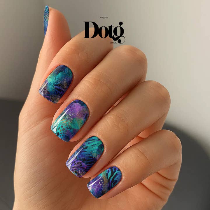 Electric Space Nail Wraps DIY Manicure & Pedicure Stickers for wholesale by Design on The Go Studio