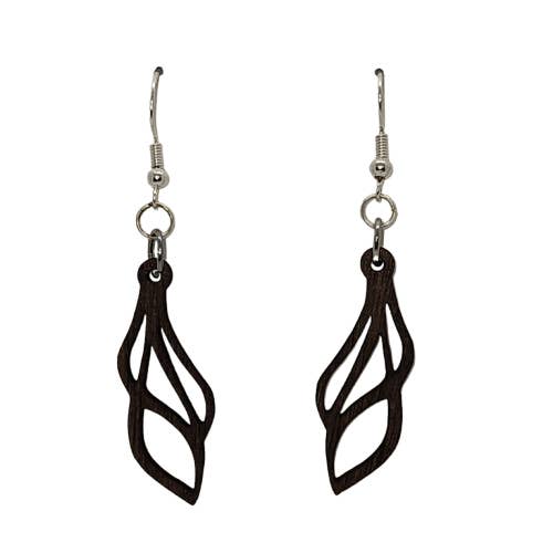 Elegantes Blatt für den Großhandel von Al Wood Earrings