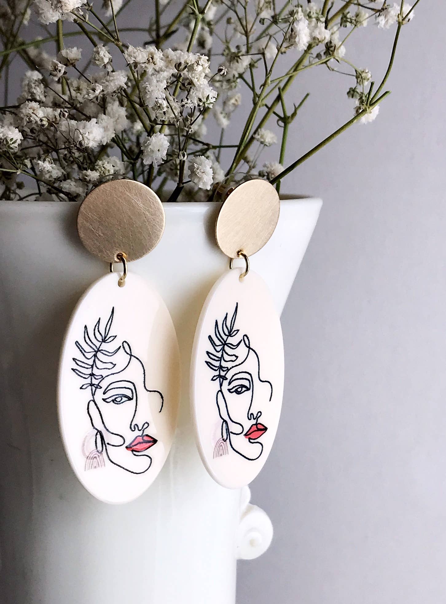 Pearl and Ivy Studio – wholesale Dangle earrings – Face earrings - vogue2