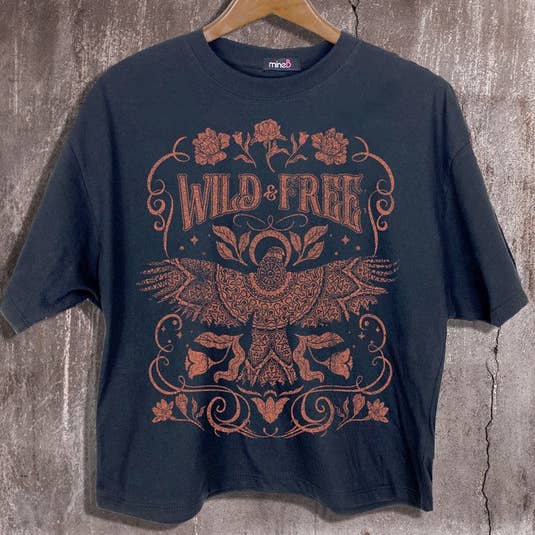 Wild & Free Thunderbird Crop Top for wholesale by MINEB