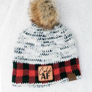 Cold AF Leather Patch for wholesale by Trendy Transfers