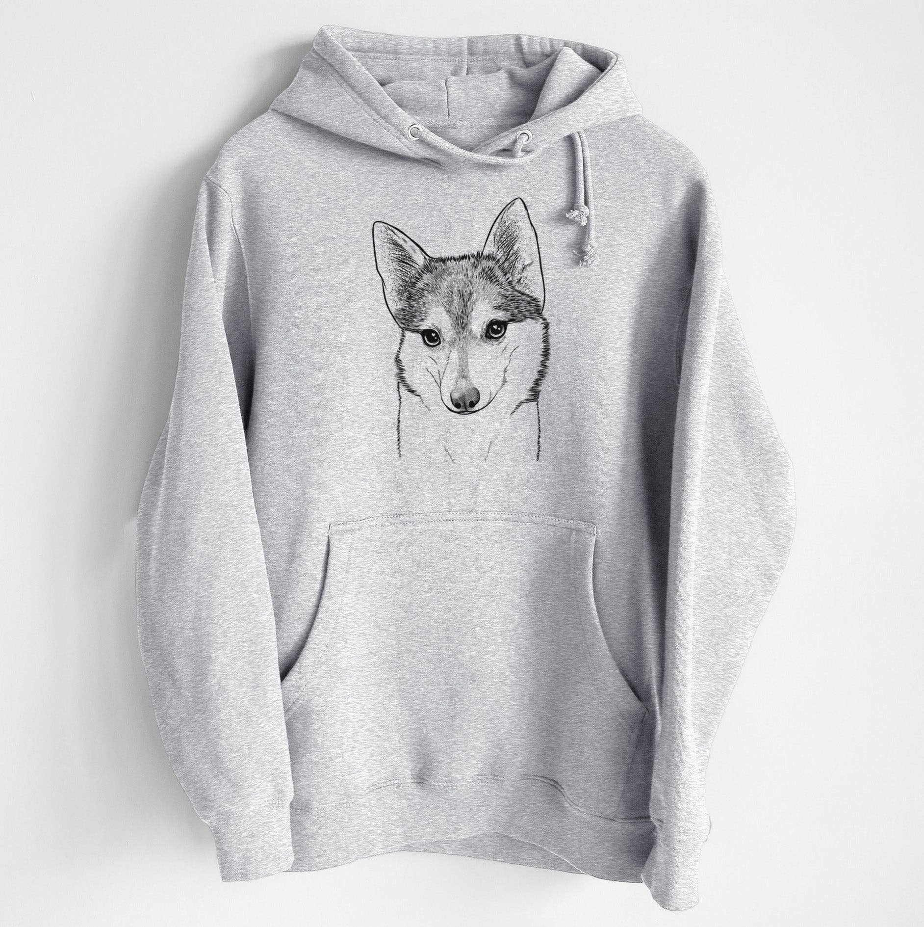 Inkopious - Wholesale Hoodie - Unisex - Nami the Alaskan Klee Kai- Heavyweight Fleece Hoodie0