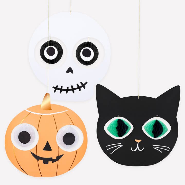 Décorations Suspendues de Têtes d'Halloween pour la vente par Meri Meri