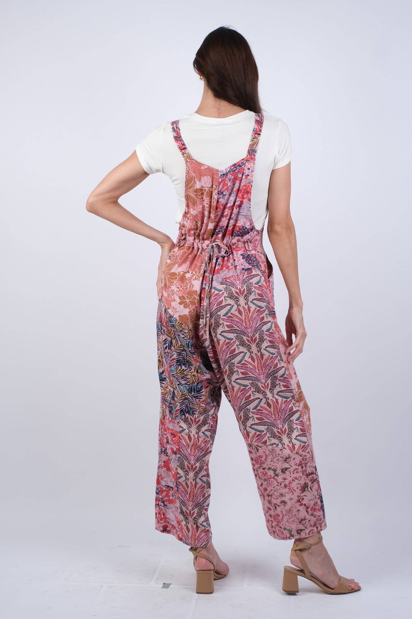 Sacred Threads - Wholesale Overalls - Women's - Floral Pink Hippie Overalls5