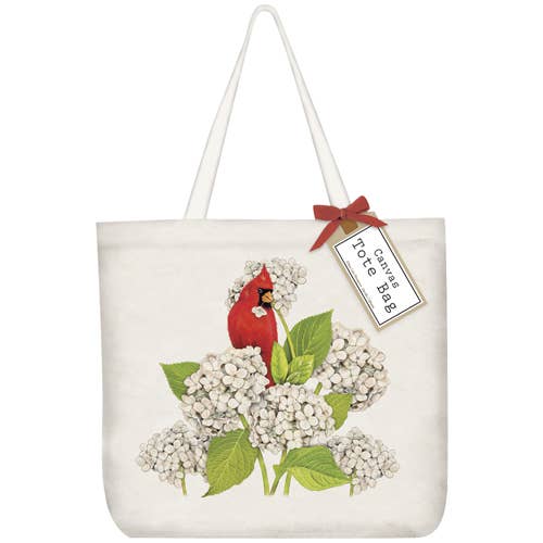 Cardinal Hydrangea Tote Bag for wholesale by Mary Lake-Thompson Ltd.