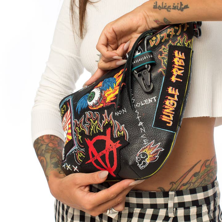 JUNGLE TRIBE - Wholesale Crossbody Bag - Women's - Woke Lit Anarchy Sling Bag Jungle Tribe and Dust + Beau Collab Piece2