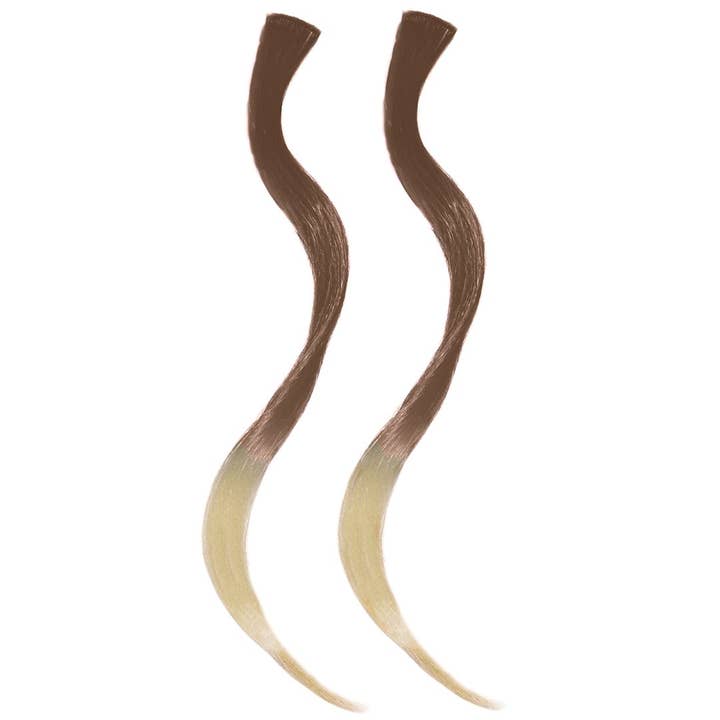 Mia Clip-N-Dipped Ends Clip - Light Brown W/Blonde Ends14" for wholesale by Mia