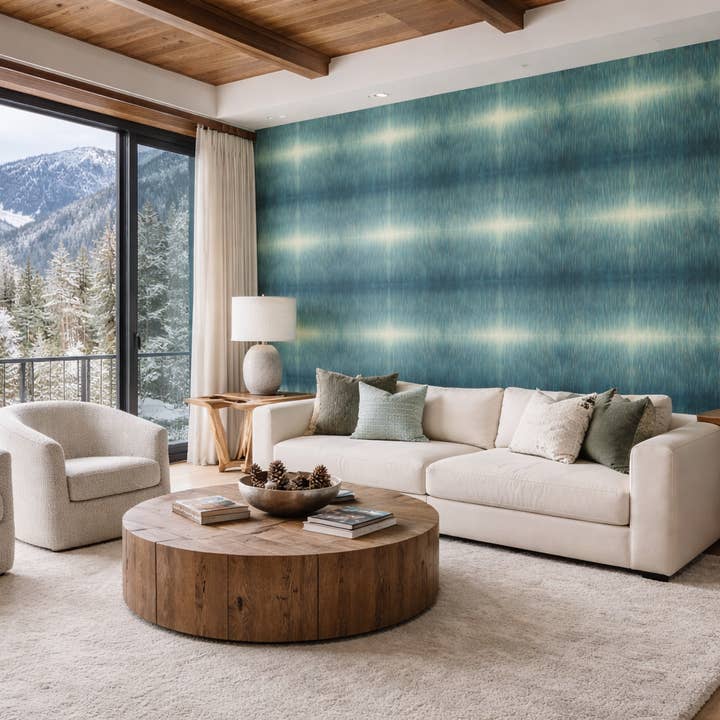 Zenful Horizon Pattern Wallpaper for wholesale by Ally Bee Design