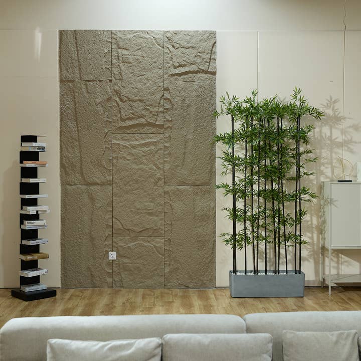 MinxNY - Wholesale Artificial Plant - 84" Artificial Faux Bamboo Plant in Grey Planter