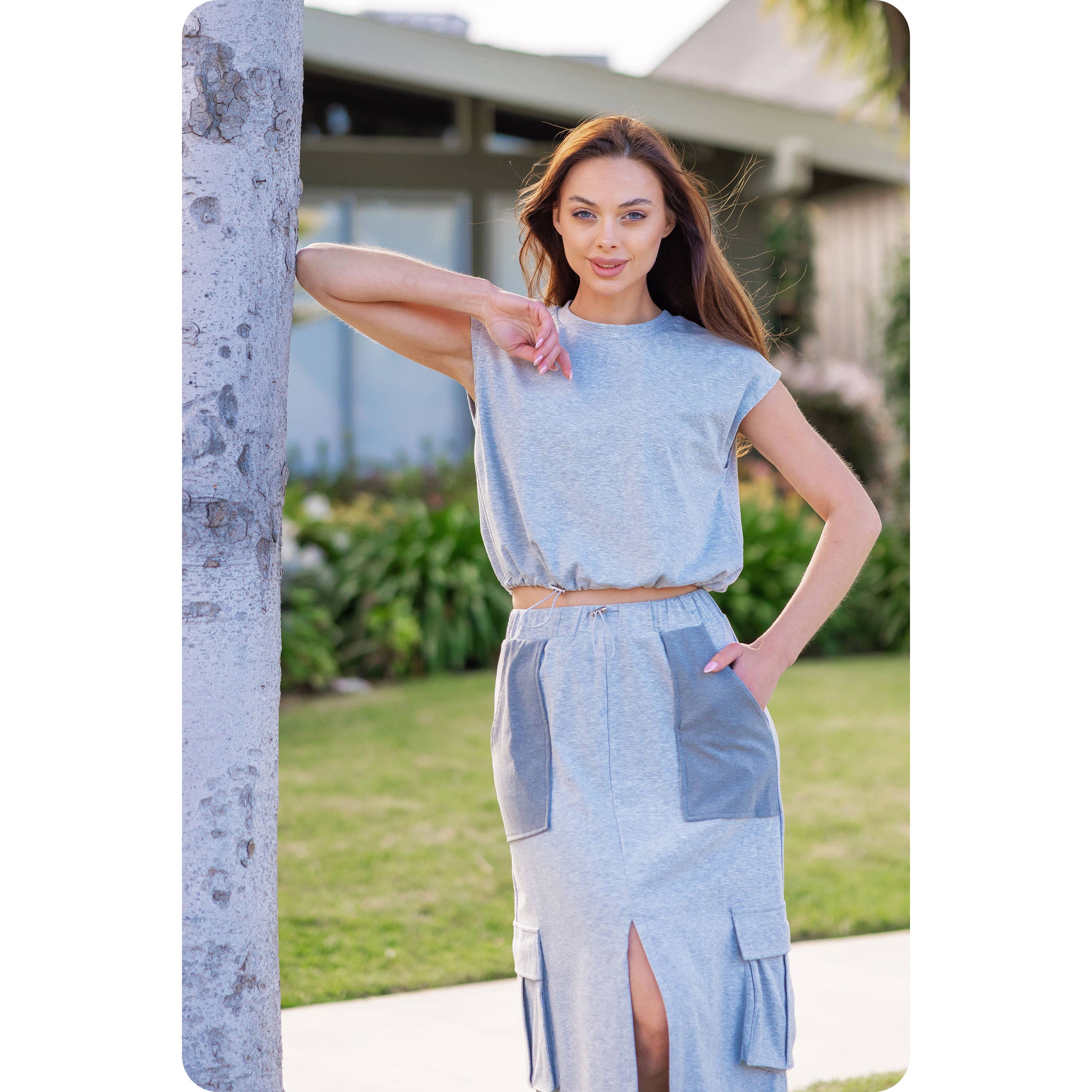 Strut & Bolt - Wholesale Knit Top - Women's - Drawstring Knit Cap Tee Top12