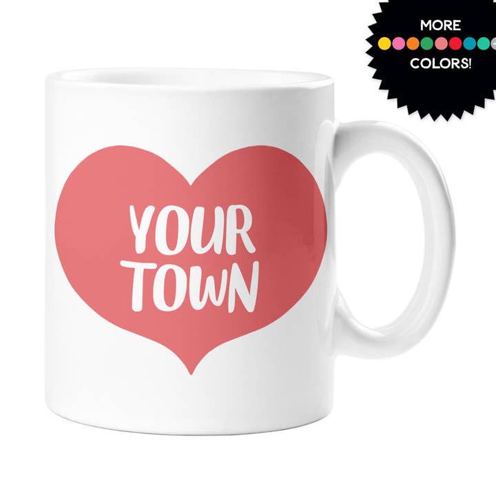 Personalized City Mug- Big Heart for wholesale by Rock Scissor Paper