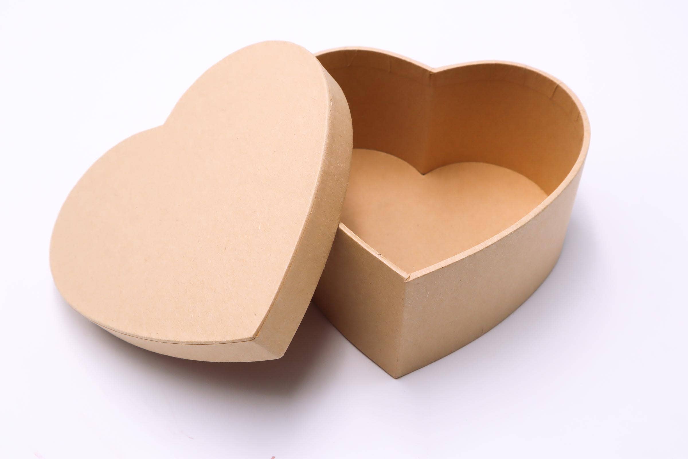 B&P Italia – Caixa decorativa por atacado – Conjunto de 2 caixas em formato de coração feitas de papelão de alta qualidade5