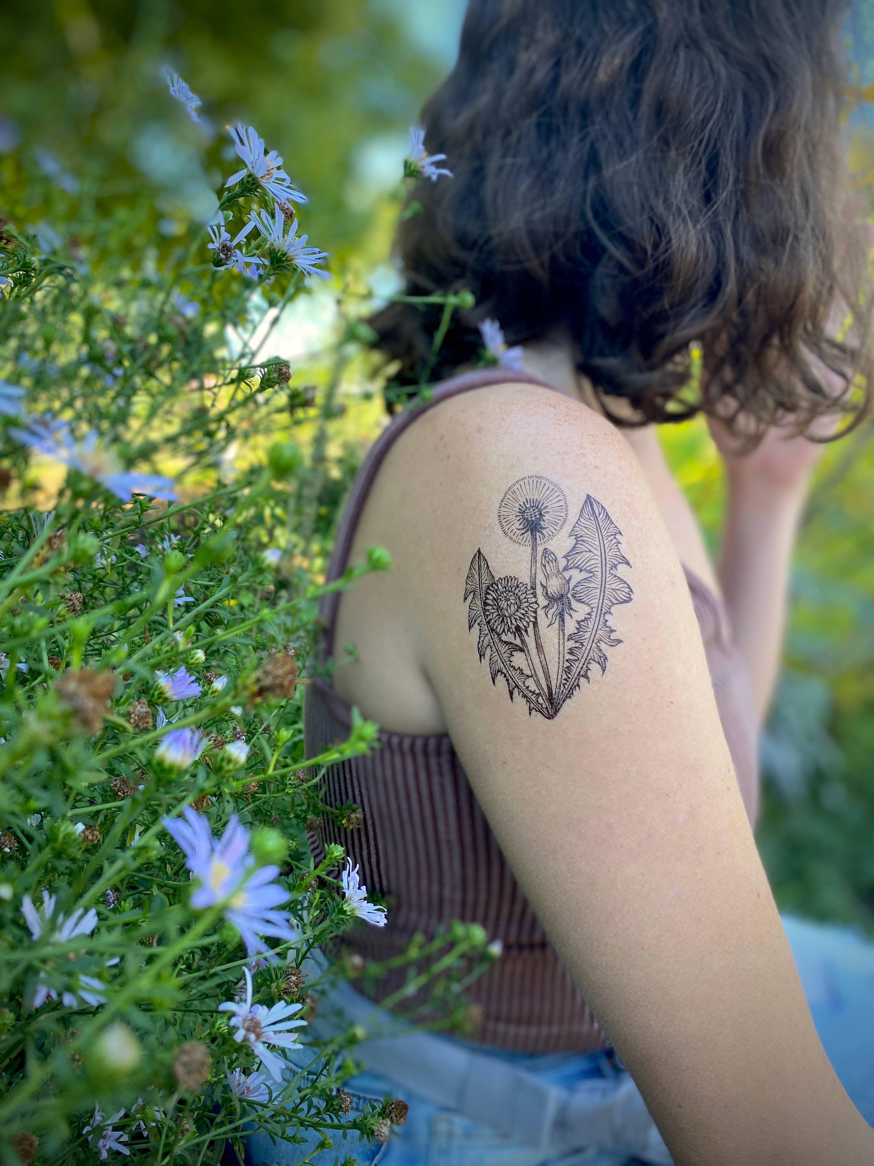 NatureTats - Vendita all'ingrosso Tatuaggi temporanei - Tatuaggio temporaneo con fiore di tarassaco6