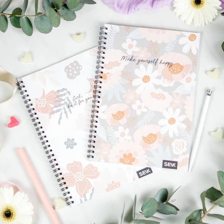 SEIK - Wholesale Journal/Diary - Bullet Journal With Spiral Binding; Make Yourself Happy
